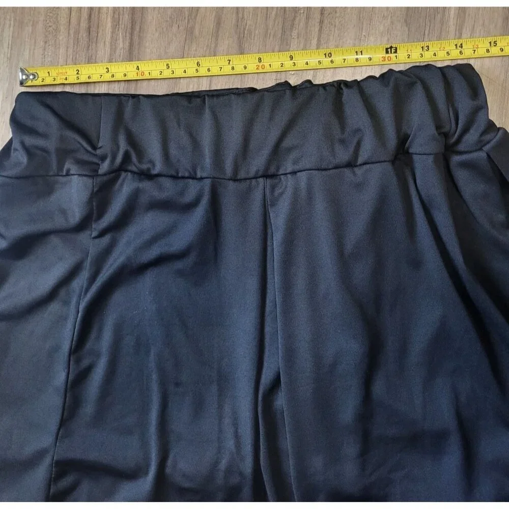 Black 3XL Skater Skirt With Built-In Shorts Elastic Waist, For Girls.